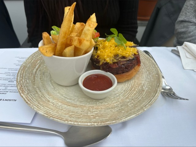 Alison birthday Vegan burger